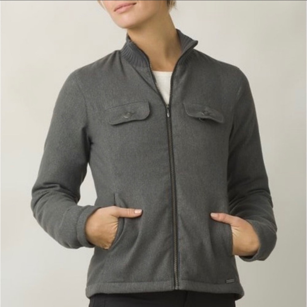 Prana Charcoal Showdown Jacket Lightweight padded short jacket